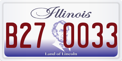 IL license plate B270033