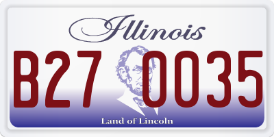IL license plate B270035