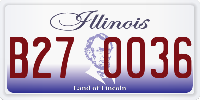 IL license plate B270036