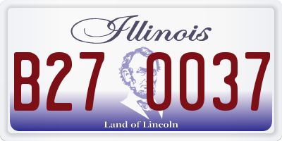 IL license plate B270037