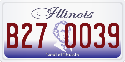 IL license plate B270039
