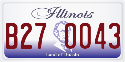 IL license plate B270043