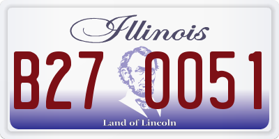 IL license plate B270051
