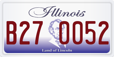 IL license plate B270052