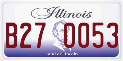 IL license plate B270053