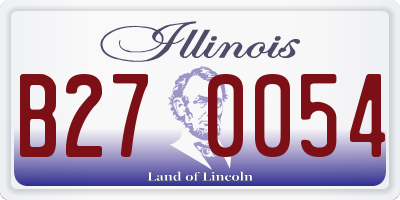 IL license plate B270054