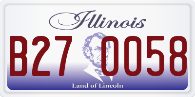 IL license plate B270058