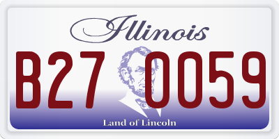 IL license plate B270059