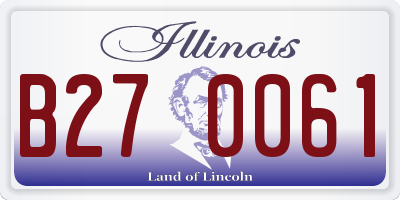 IL license plate B270061