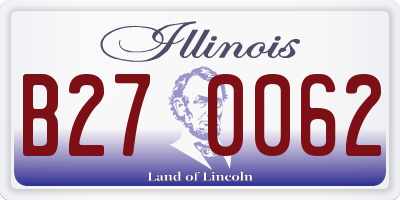 IL license plate B270062