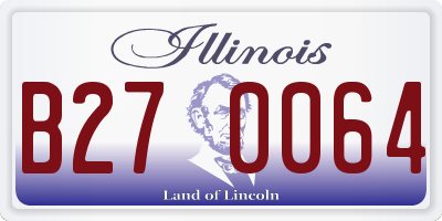 IL license plate B270064