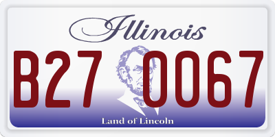 IL license plate B270067