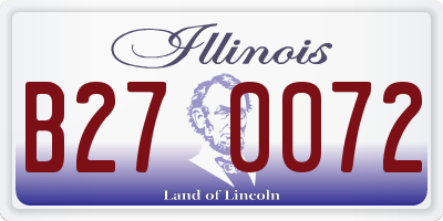 IL license plate B270072