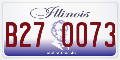 IL license plate B270073