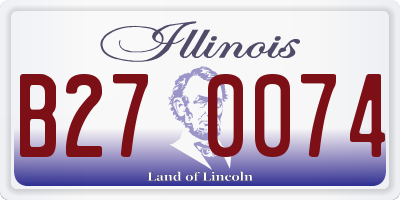 IL license plate B270074