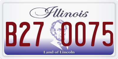 IL license plate B270075