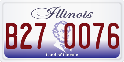 IL license plate B270076