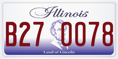 IL license plate B270078