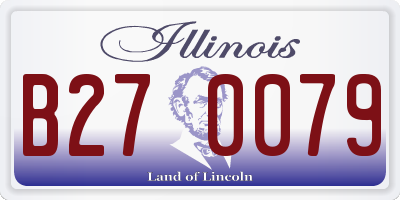 IL license plate B270079