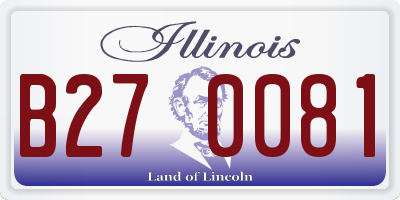 IL license plate B270081