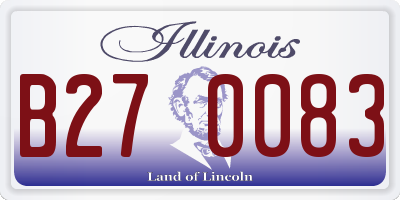 IL license plate B270083