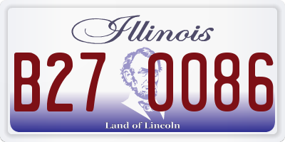 IL license plate B270086