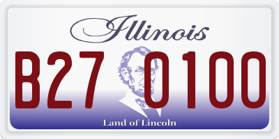 IL license plate B270100