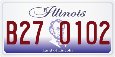 IL license plate B270102