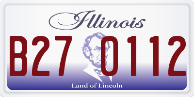 IL license plate B270112