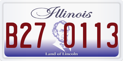 IL license plate B270113
