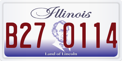 IL license plate B270114