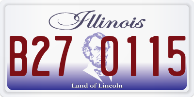 IL license plate B270115