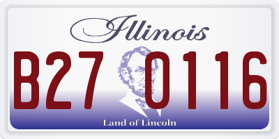 IL license plate B270116