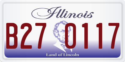 IL license plate B270117