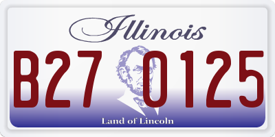 IL license plate B270125
