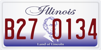 IL license plate B270134
