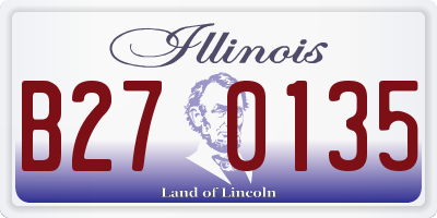 IL license plate B270135