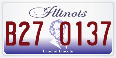 IL license plate B270137