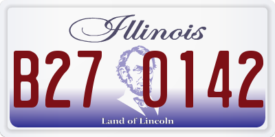 IL license plate B270142
