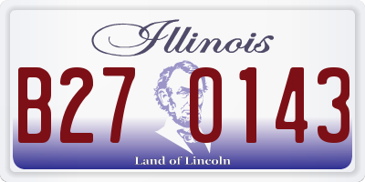 IL license plate B270143