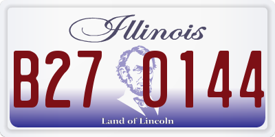 IL license plate B270144