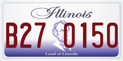 IL license plate B270150