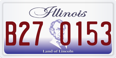 IL license plate B270153