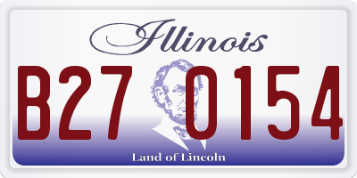 IL license plate B270154