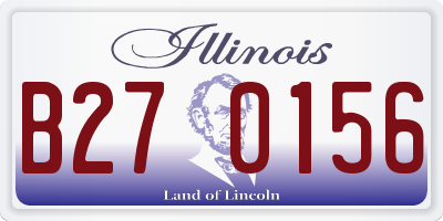 IL license plate B270156