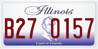 IL license plate B270157