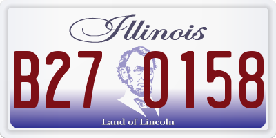 IL license plate B270158