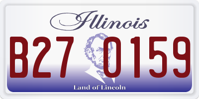 IL license plate B270159
