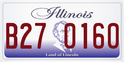 IL license plate B270160