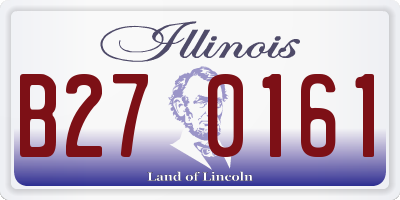 IL license plate B270161